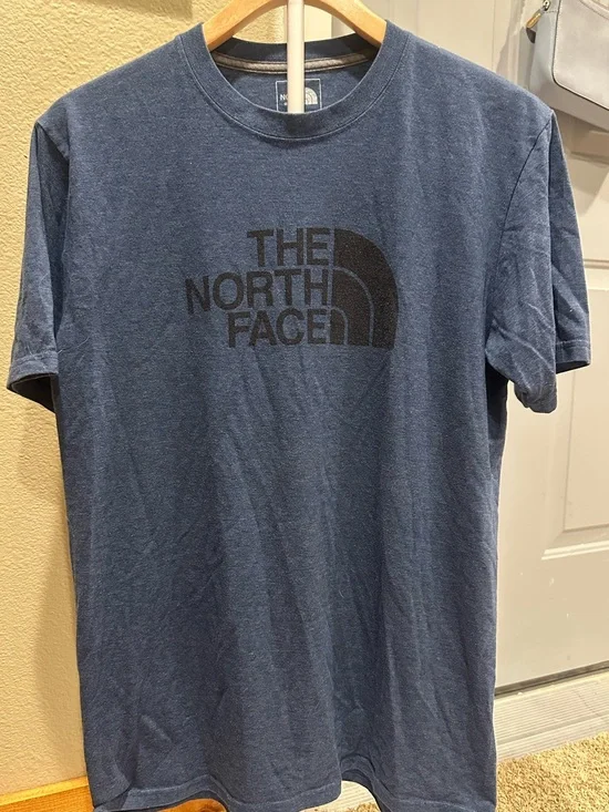 The North Face Men's Navy Blue Logo Short Sleeve Tee