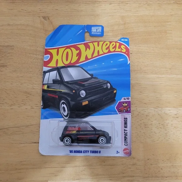 Hot Wheels 85 Honda City Turbo II Black Compact Kings 105/250 Diecast Car