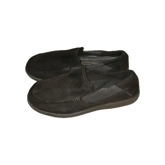 Crocs Canvas Santa Cruz Loafers Slip On Shoes Mens Size  12 Brown