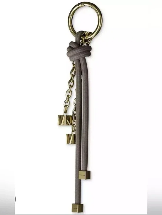 Michael Kors Tan And Gold Keychain Tassel