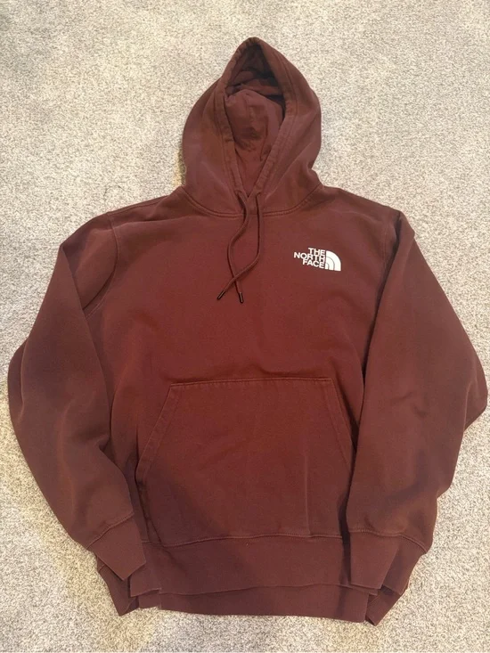 The North Face Men's Deep Rich Brown Pullover Hoodie with Chest Logo