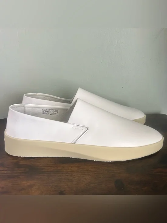 Wolf and Shepherd Cruise White Leather Slip On Shoes Sneakers Mens Size 12