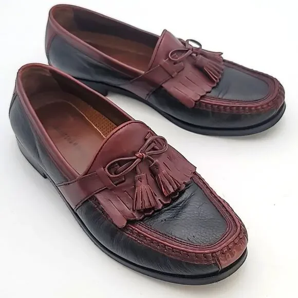 JOHNSTON & MURPHY sz10 ARAGON Kiltie Tassel Moc Toe Loafer NICE