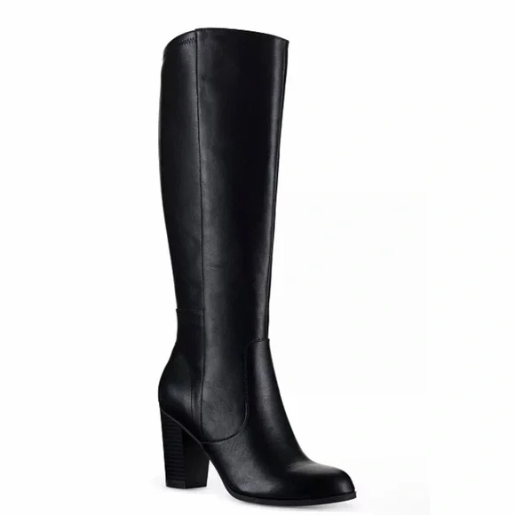 Style & Co Addyy Dress Zipper Boots in Smooth Black, Size 5.5, NEW in Box