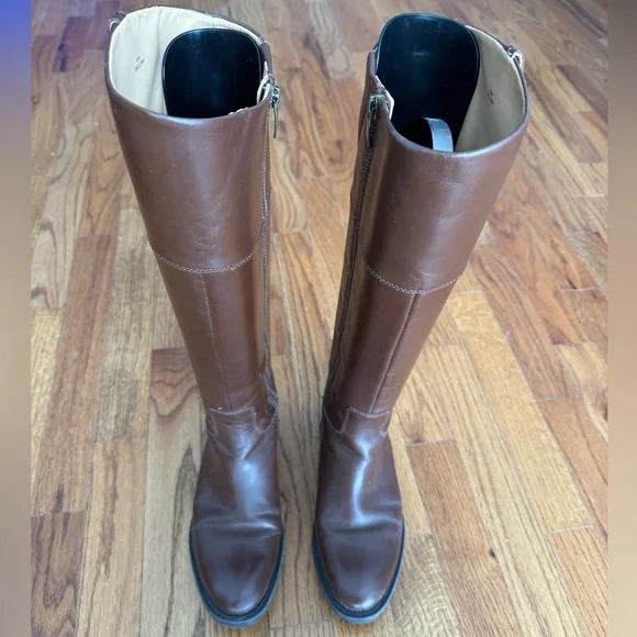 Enzo Angiolini Brown Knee-High Leather Boots