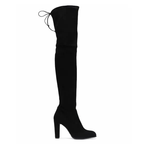 Stuart Weitzman Highland Block Heel Suede Over The Knee Boots size 9