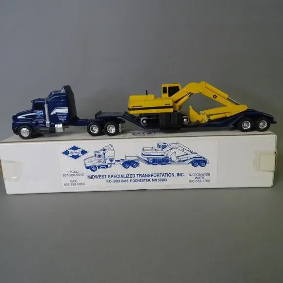 Ertl 1990 National Truckin Con Die Cast Metal Semi Truck Trailer 9715 John Deere