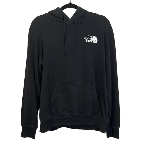 The North Face Black Hoodie | “Never Stop Exploring” Graphic | M/L
