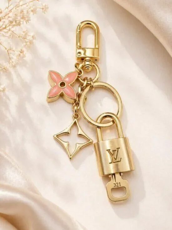 Authentic LV Gold Padlock 🔒 Keychain Charm for Louis Vuitton Bags