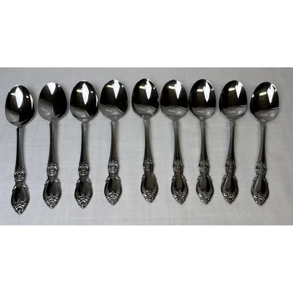 Oneida‎ Plantation Soup Spoons X9 Stainless Steel Community Flatware