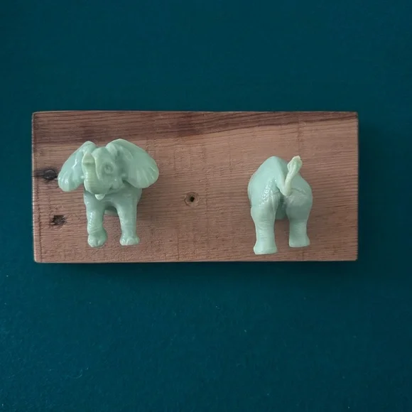 Handmade Toy Elephant Hooks