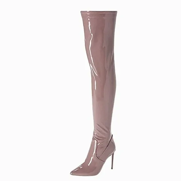 Steve Madden Viktory over the knee Boot in  mauve patent leather