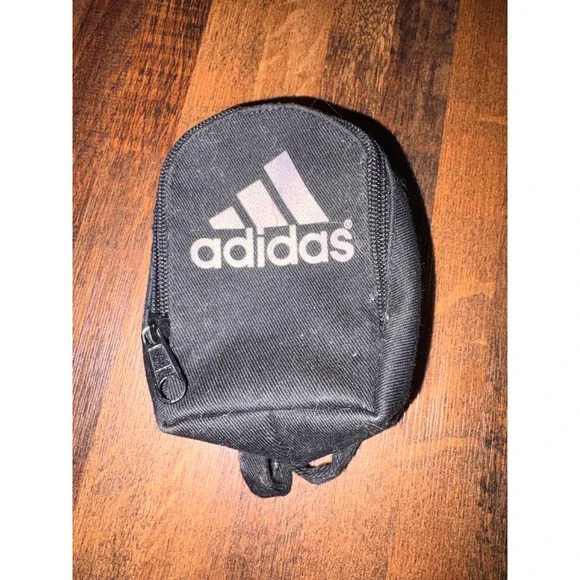 Adidas Mini Backpack Coin Pouch Key‎ Holder Black Sporty Accessory
