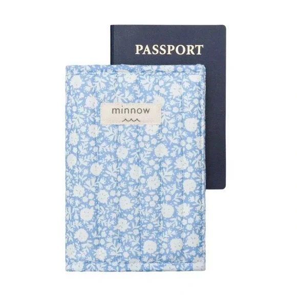 Minnow Blue Alpine Fiore Quilted Passport‎ Cover Holder