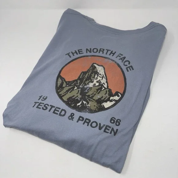 The North Face Short Sleeve Shirt Blue - Mens 2XL