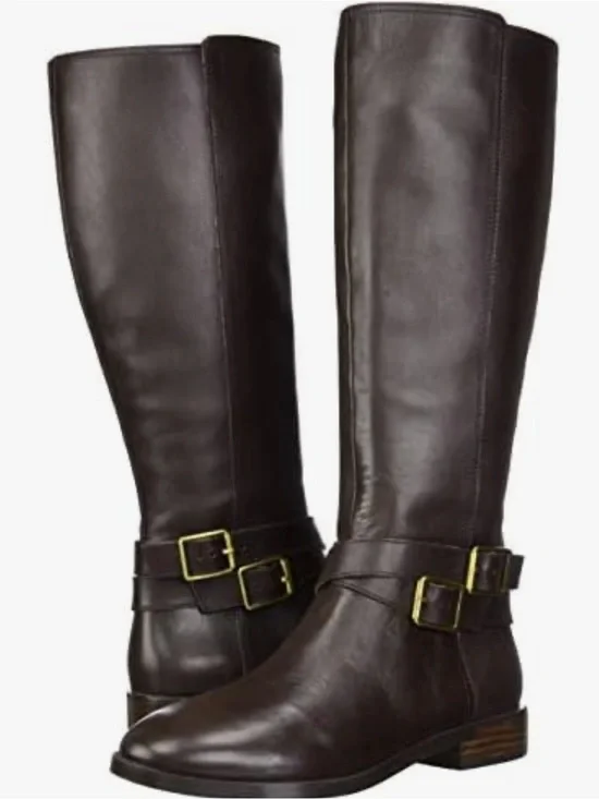AEROSOLES Martha Stewart Julia Brown Knee High Boots Size 7
