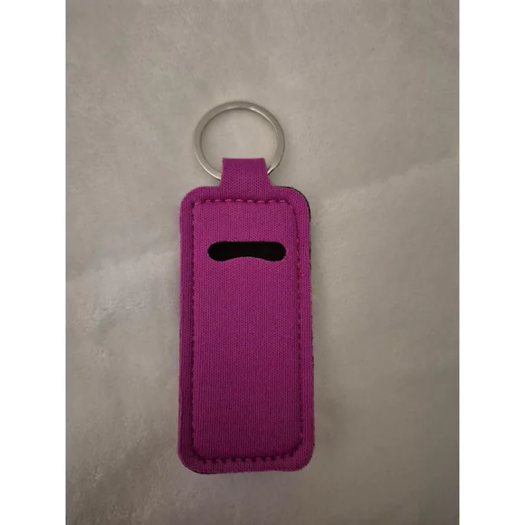 Women's Purple Lip Balm & Gloss Holder Keychain One Size