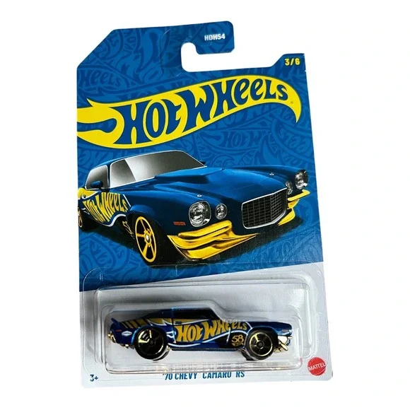 Hot Wheels 2023 '70 Chevy Camaro RS Blue‎ 3/6 HDH54 Diecast Muscle Car 1:64