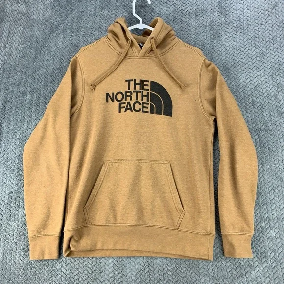 The North Face Hoodie Men's Small Brown Half Dome Pullover Outdoors Soft