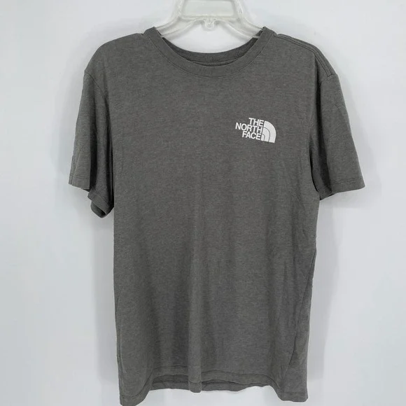 The North Face Men's Gray Camo Box Logo Never Stop Exploring Tee T-Shirt Size L