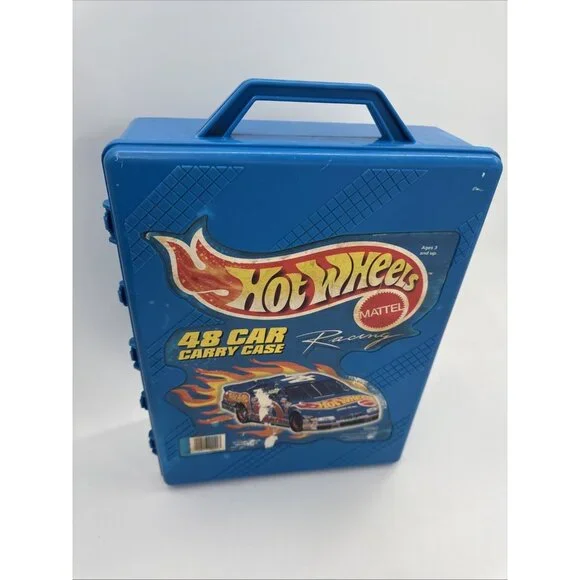 Vintage Hot Wheels 48 Car Carry Case Only Style 20020 Blue Mattel USA Made 1998