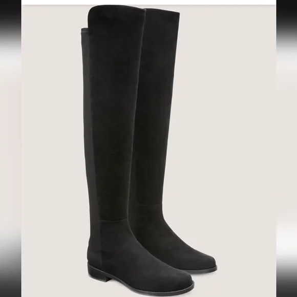 Stuart Weitzman 5050 Over the Knee Boots Black Suede