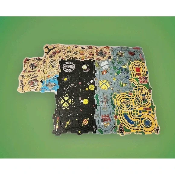 Lot 30 Trackmates Kids Car/Track Sets 4 Sets Town, Construction, Military, Space