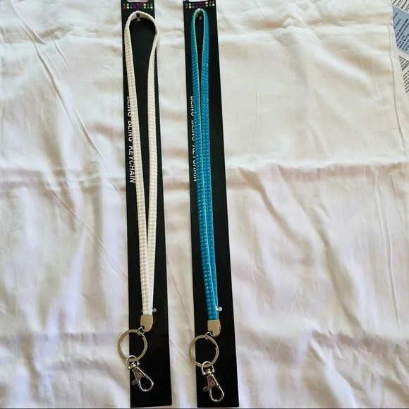Lanyards Turquoise and White. Set of 2!