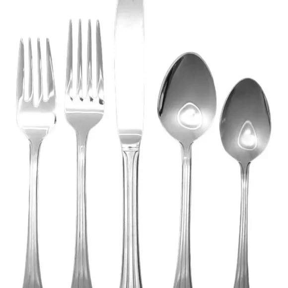 New in wrappers Kirk Stieff Lenox Satin Flutes 5 Pc place setting