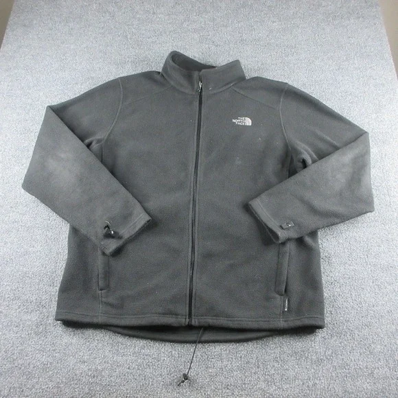 The North Face Jacket Mens XL Black Fleece Full Zip Outdoor Hiking Trail