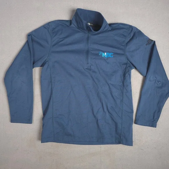 The North Face‎ Pullover Mens L Blue NDC Logo Long Sleeve 1/4 Zip