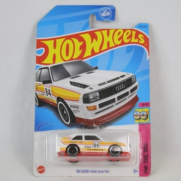 Hot Wheels White '84 Audi Sport Quattro Toy Car - NEW