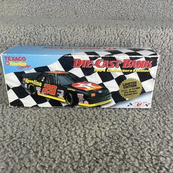 Racing Champions #28‎ Davey Allison Texaco / Havoline 1994 Ford T-bird BW Bank