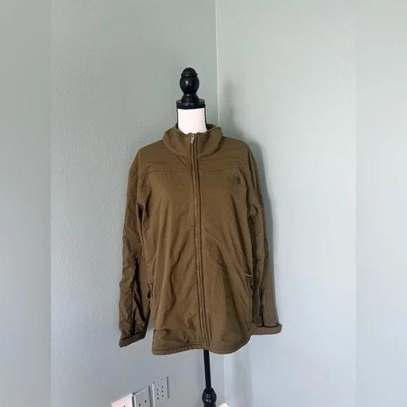 The North Face Men’s Olive Fleece Lined Windbreaker Long Sleeve  Size XL