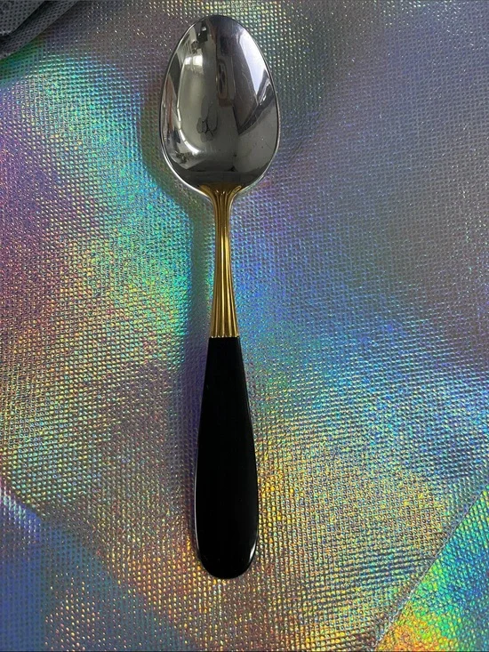 Yamazaki Black and Gold Stainless tea Spoon Tulle
