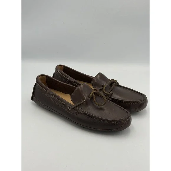 Cole Haan Grant Driver Moc Brown Leather Driving Loafers Shoes Men 8M