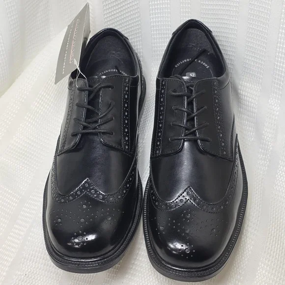Men's Nunn Bush Eagan 84155‎ Wing Tip Oxford 12 Wide Black