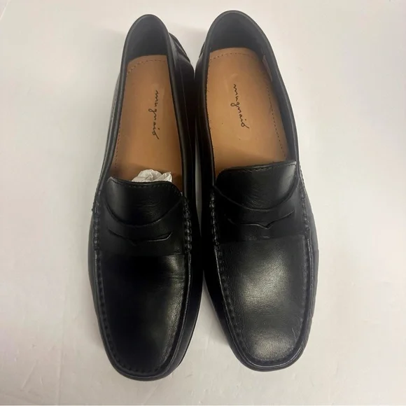 Mugnaio Men's Black Leather Loafers 42 1/2 or US 9.5