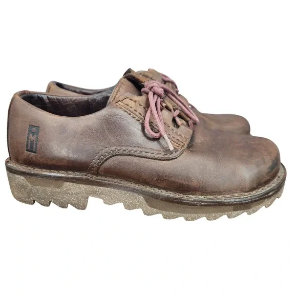 Mozo Oxford Shoes Mens 9.5‎ Brown Leather Slip Resistant Work Shoes Casual