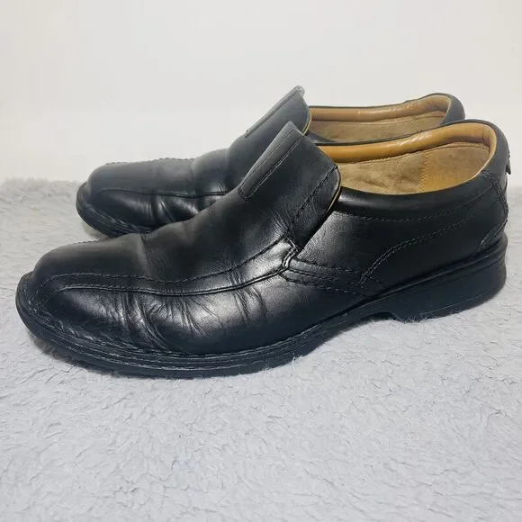 CLARK COLLECTION SOFT CUSHION WITH ORTHOLITE MEN BLAC DRESS SHOE SIZE 11