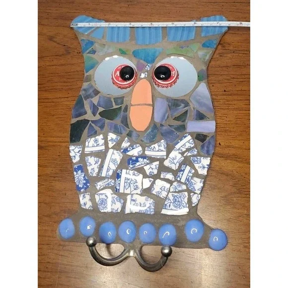 Mosaic Owl Wall Hang With Hook