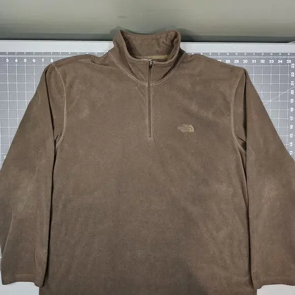 The North Face Jacket XXL Brown TKA 100 Glacier Fleece 1/4 Zip Gorpcore Camp