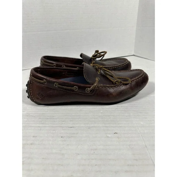 Sperry Top-Sider Mens Dark Brown Leather Driving Loafers STS17881 Size‎ 10.5 M