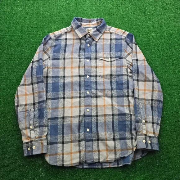 The North Face Arroyo Flannel Shirt‎ Mens Medium Blue Gray Plaid Button Up