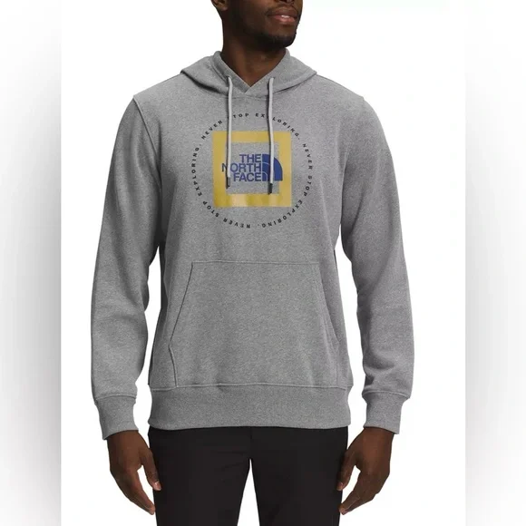 The North Face Front Graphic Never Stop Exploring Logo Hoodie Grey Men's XL