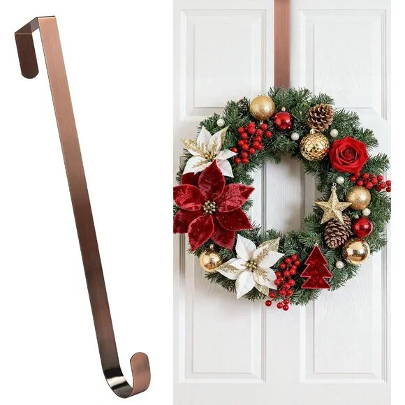 12-Inch Over The Door Wreath Hanger - Holds Up to 20 lbs, Perfect for Holidays