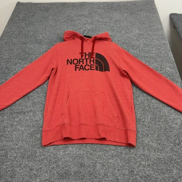 The North Face Hoodie Mens M Red Cotton Polyester Logo Pullover Gorpcore