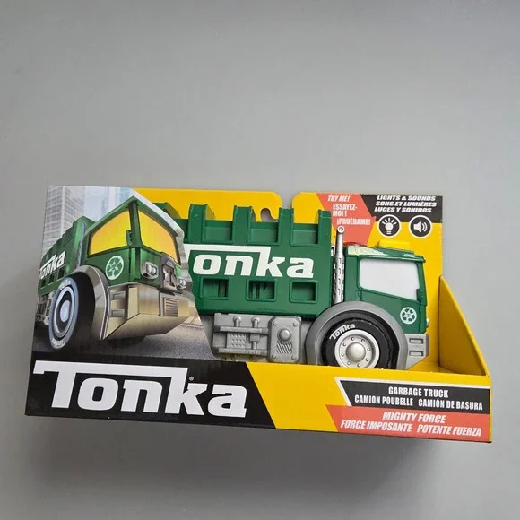 Tonka Mighty Force Garbage Truck Green Toy with Lights and Sounds 06624YL NEW