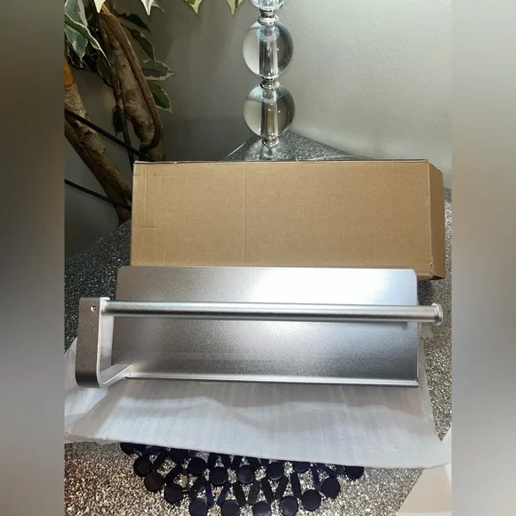Silver Wall-Mounted Paper Towel Holder