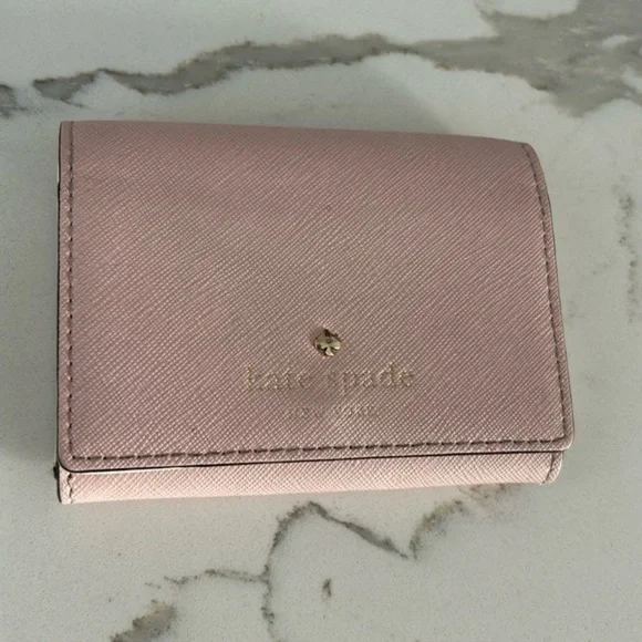 Kate Spade Mikas Pond Christine Light Pink Small Wallet Card Hokder